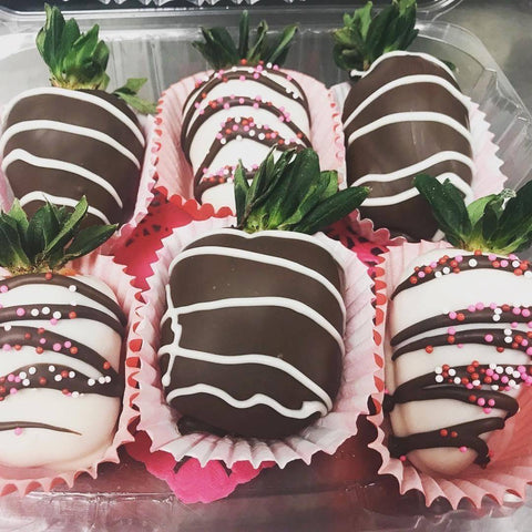 Valentine's Chocolate Covered Strawberries {6pack}